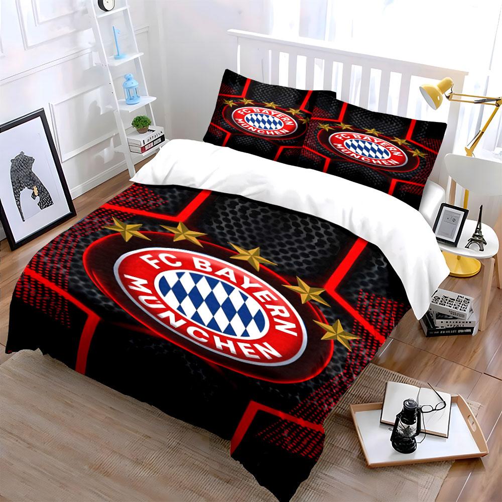 Logo FC Bayern Monaco. Set lenzuola Set copripiumino Copripiumini Federe(1 * Copripiumino 2 * Federe senza imbottitura per piumino)