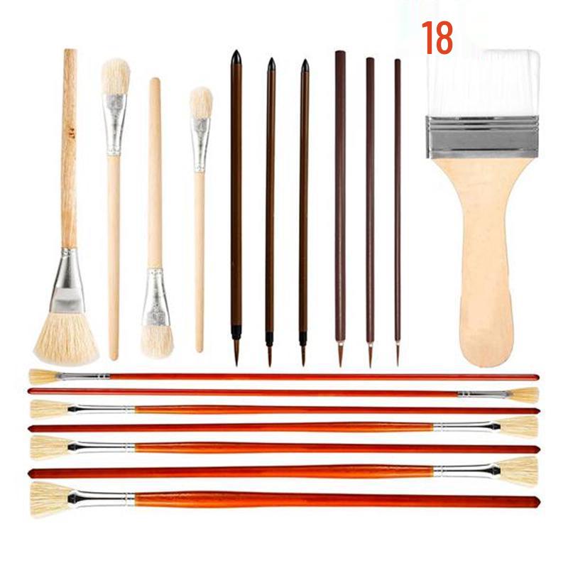 Gold Tip Ceramic and Watercolor Paint Brush Set - Boutique S Series