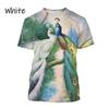 3d Animal Peacock Printed T Shirt Pavo Muticu Maurya Graphic T-shirts For Men Kid Fashion Funny Streetwear Short Sleeves Clothes