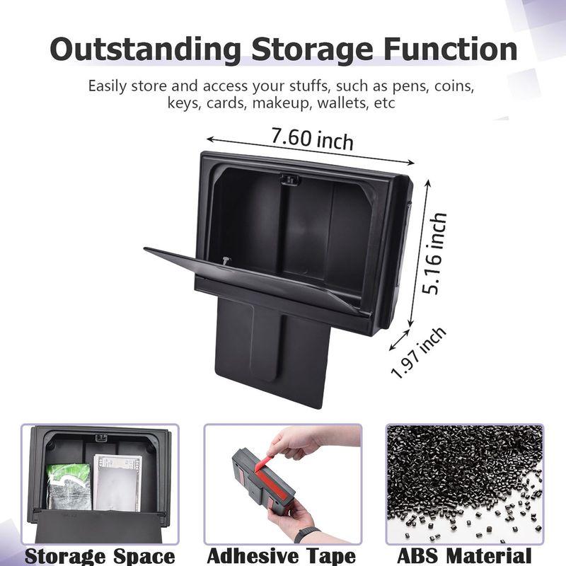 Center Console Hidden Box Tray for Toyota 4Runner Accessories 2010- 2024 Interior Armrest Hidden Privacy Storage Organizer