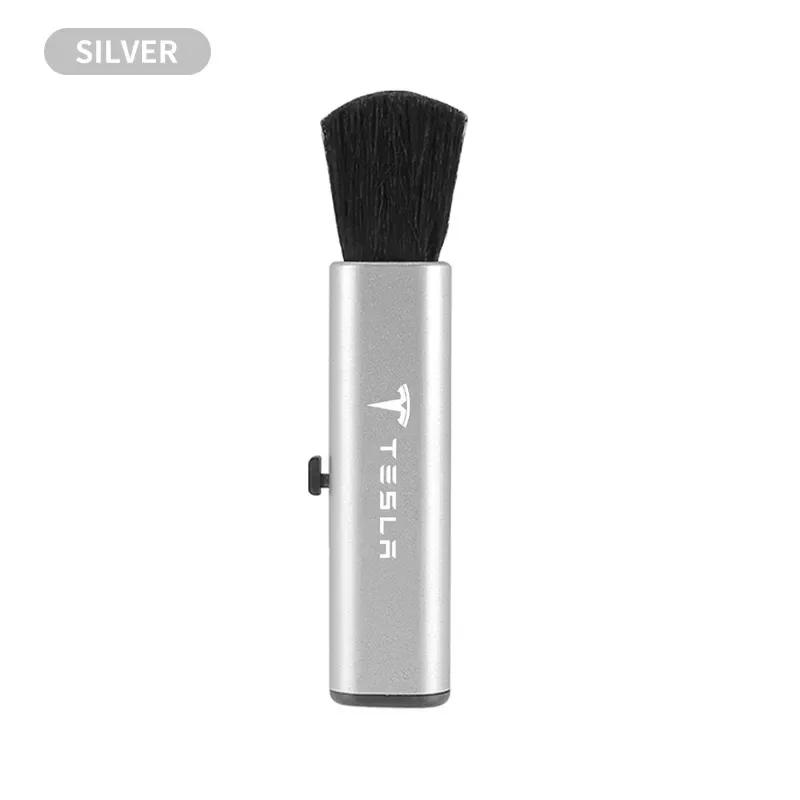 

Car Sticker 2025 New Tesla Car Dust Brush Mini Air Outlet Air Conditioning Cleaning Sweep Dust For Tesla Model 3 Model X Y MODEL срібний