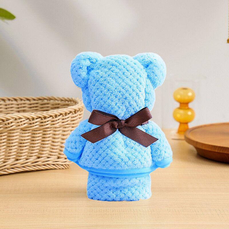 Coral Fleece Bear Towel Gift Box for Weddings and Promotions