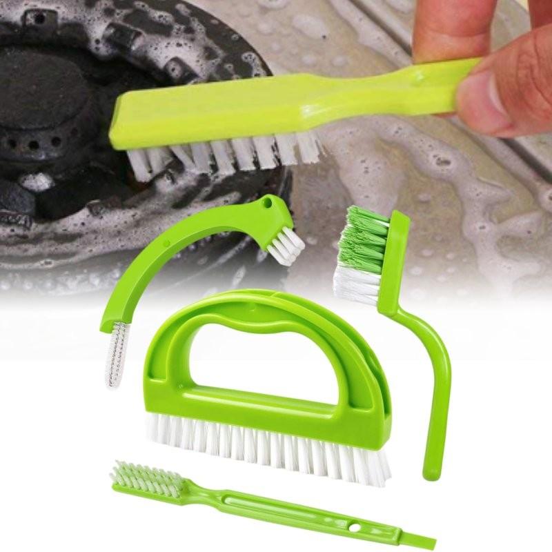Sink Tile Bathtub Floor Crevice Brush Four Piece Set Plastic Tools Cleaning