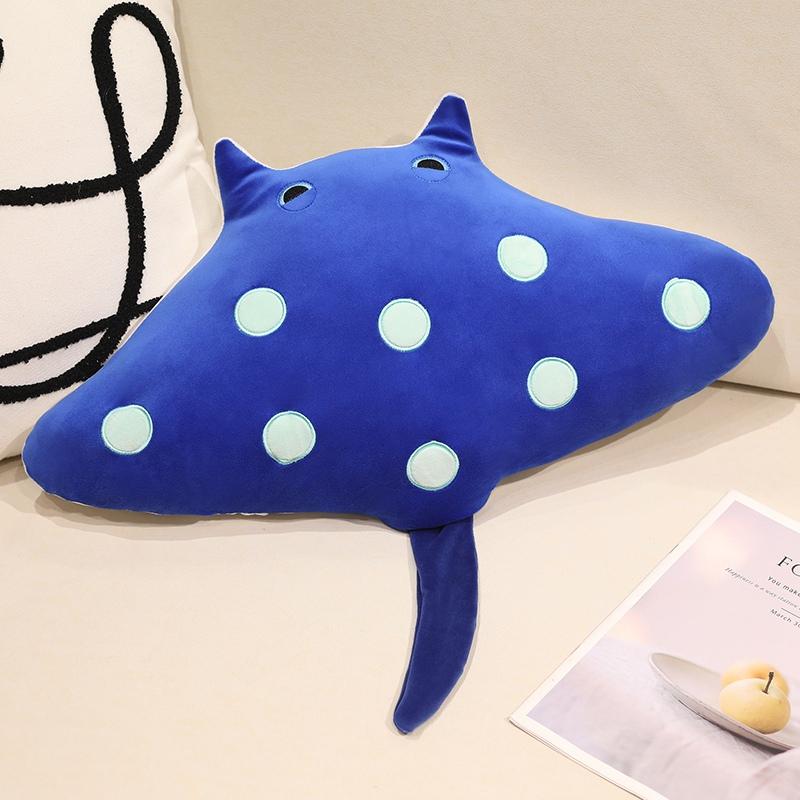 

Devil Fish Pillow Soft Plush Toys Cute Ocean Animal Hug Pillow Sofa Bed Lumbar Cushion Suitable For Home Decoration 35cm синий
