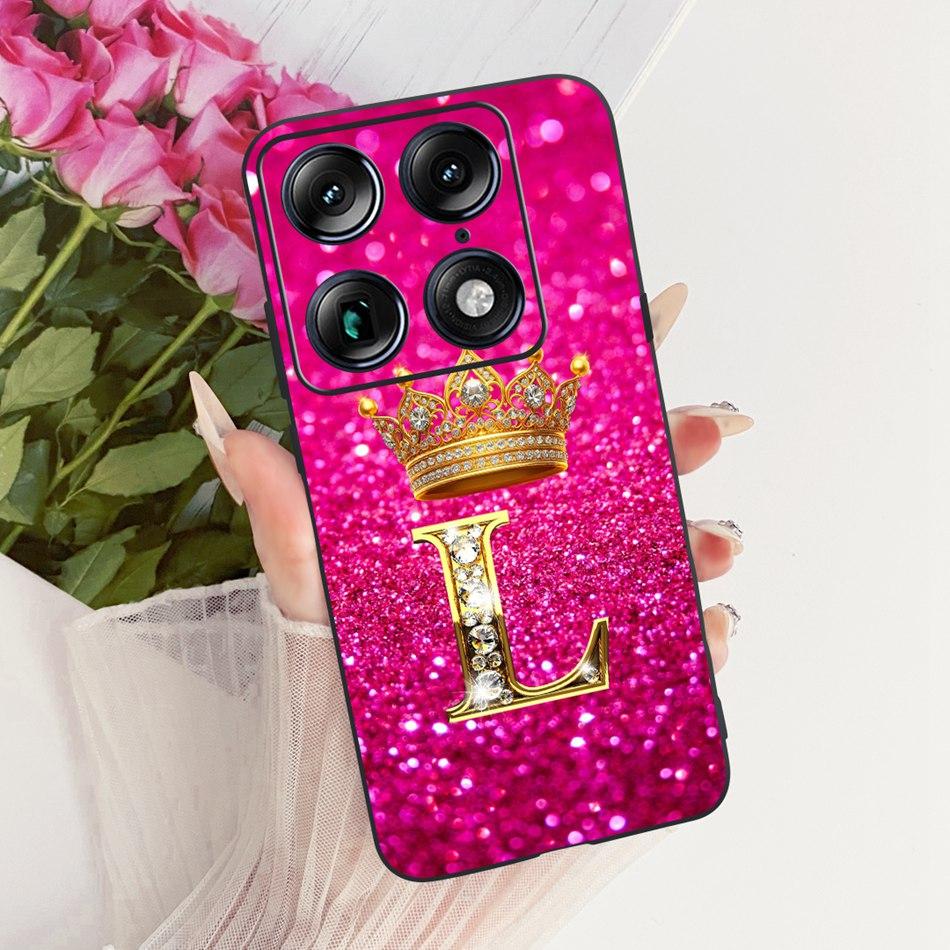 For Motorola Signature 2026 Crown Letter Phone Case For Motorola Signature XT2603-2 Black Silicone Soft Cases Bumpers