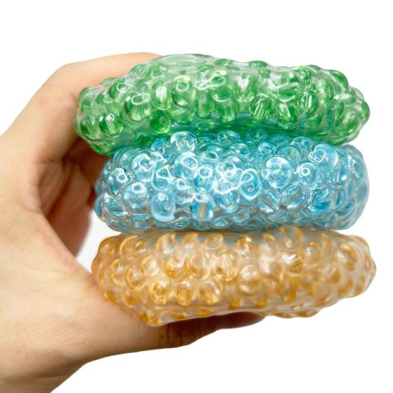 Knasende Stressball Angst Stresslindring Perleball Klemleke Bærbar Reise Myk TPR Beroligende Teksturert Ball Sensorisk Fidget-leke