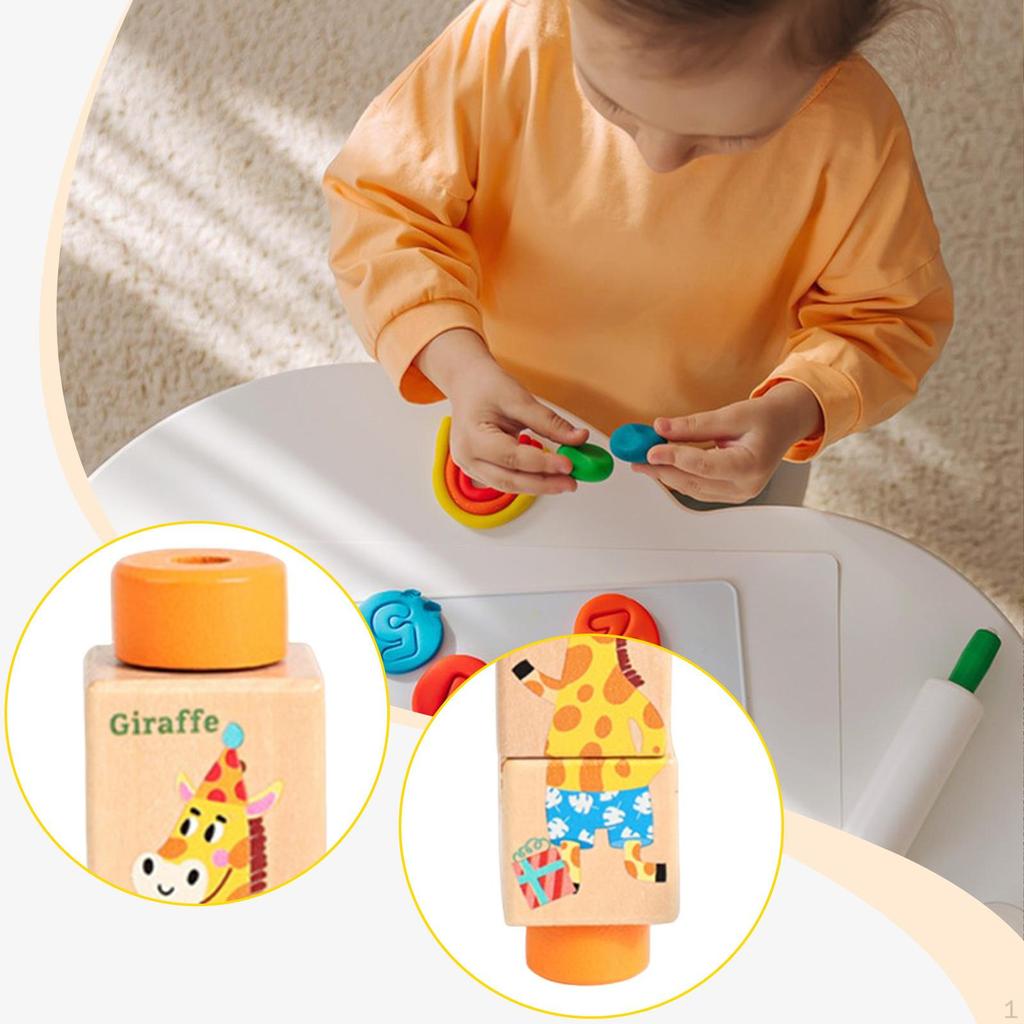 Twisting Toy Educational Puzzle Fine Skill Preschool Rotating Block Puzzles Game for