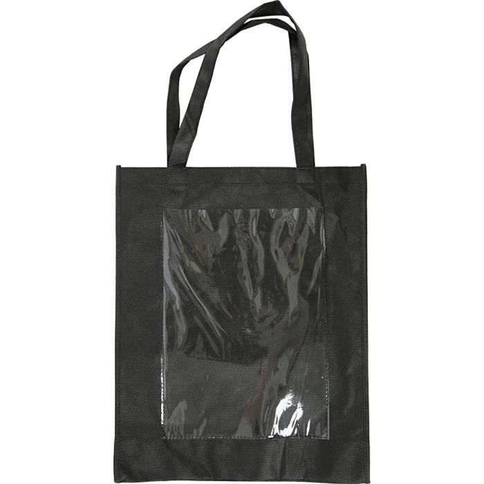 Sac Creative avec façade en plastique 42 x 34 x 12 cm - Noir - Enfant - Mixte