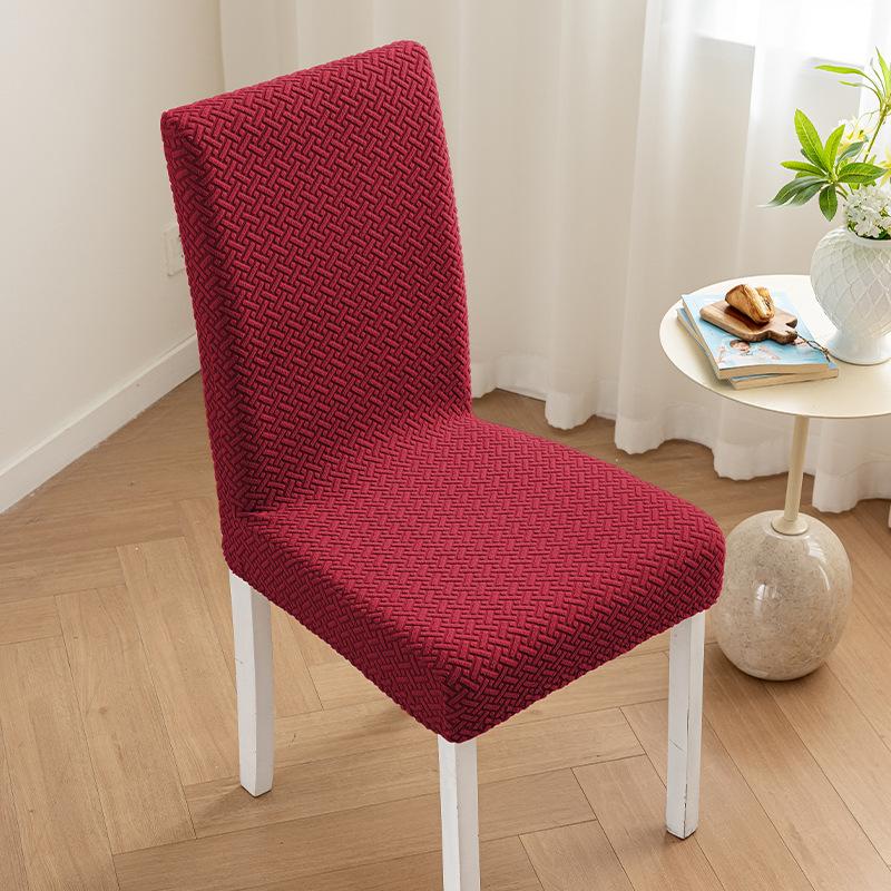 Żakardowy Polar Pogrubiony Jednoczęściowy Elastyczny Hotel Restauracja Pokrowiec na Krzesło Restauracyjne Odporny na Zabrudzenia Pokrowiec na Stołek Pokrowiec na Krzesło