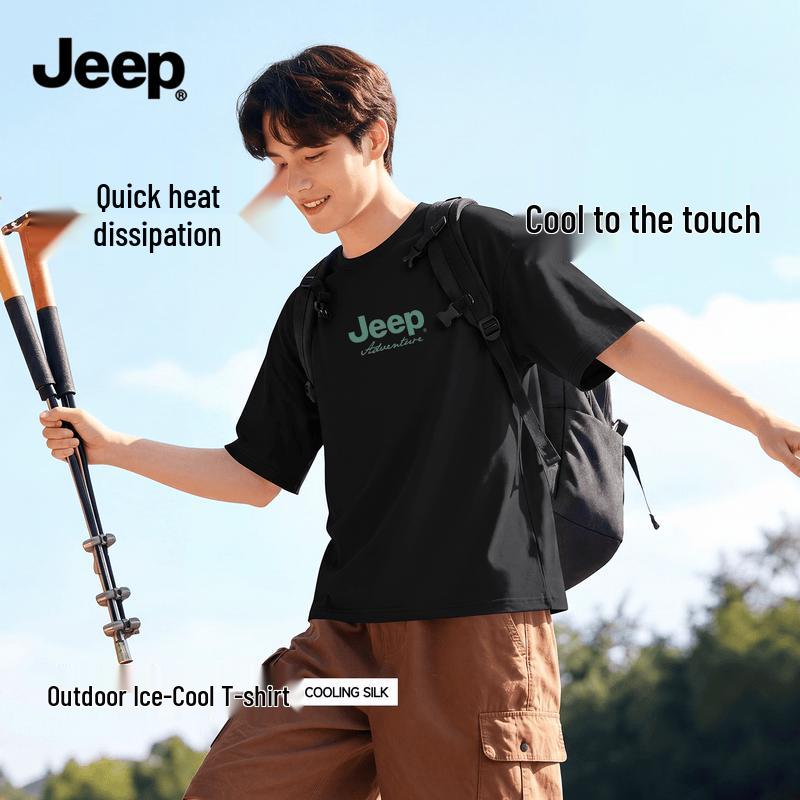 JEEP Men s Ice Silk Cooling Short Sleeve T-Shirt 3XL