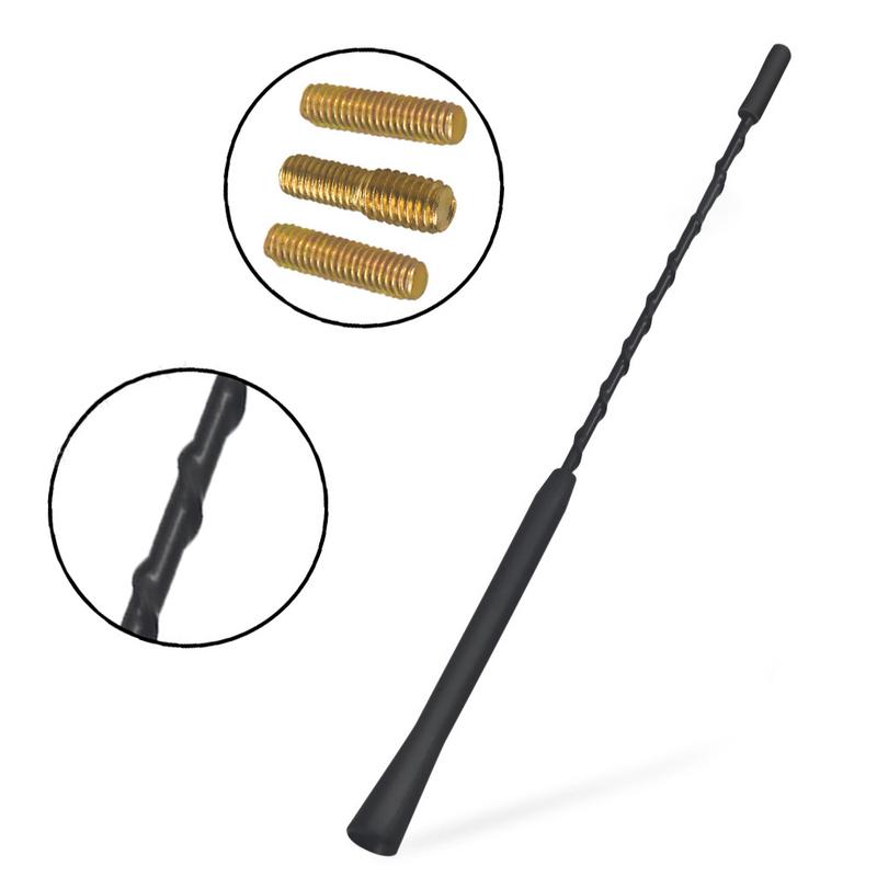 11" Universal Car Antenna Radio AM/FM Antena Roof Mast Amplified Signal Aerial Car Radio Aerial with Screw Metal Accessories
