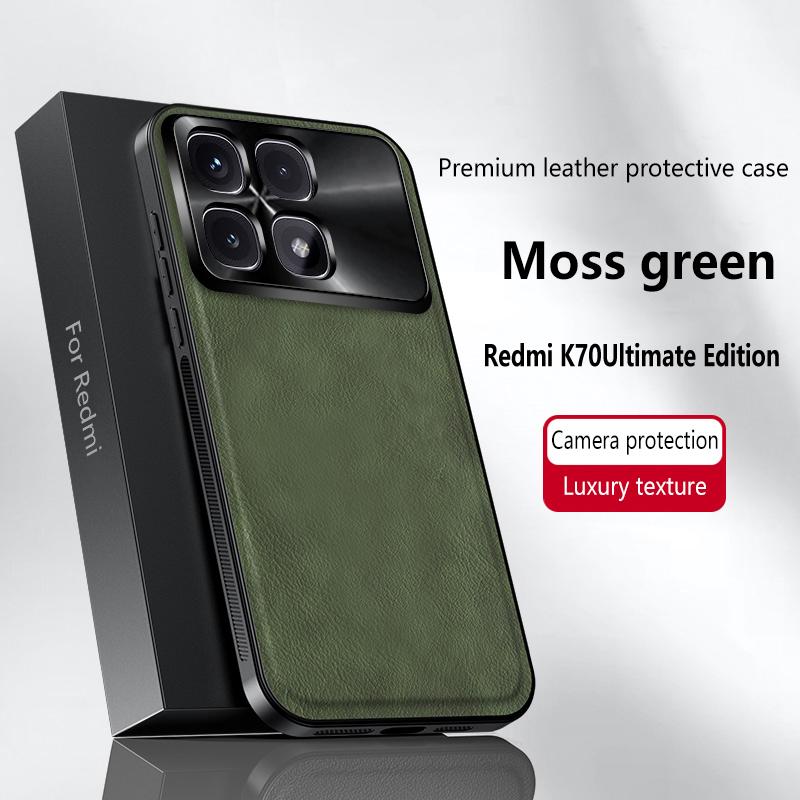 For Redmi K70 Ultimate Edition Case Magnetic Elegant Leather Wear-Resistant Lens Fully Covered Non-Slip Grip Edge Cover Shell