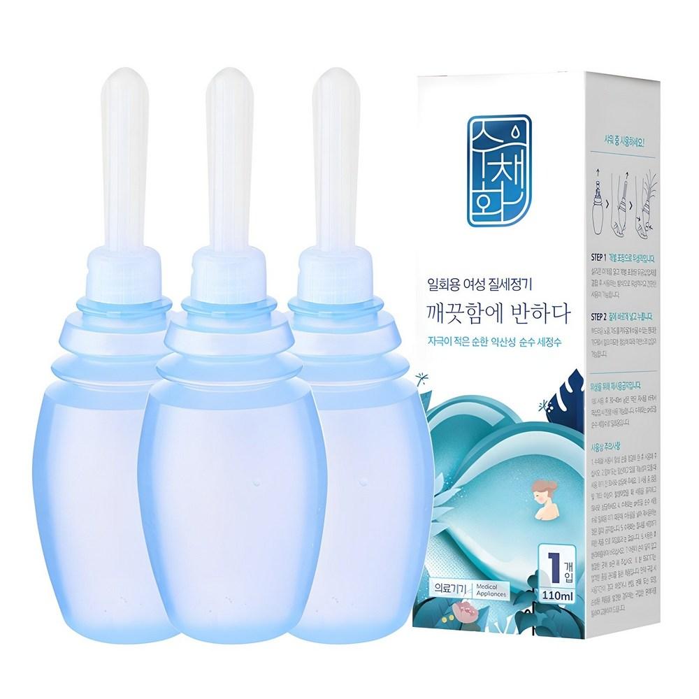 Watercolor Disposable Douche Feminine Cleanser, 110ml, 3 Pieces