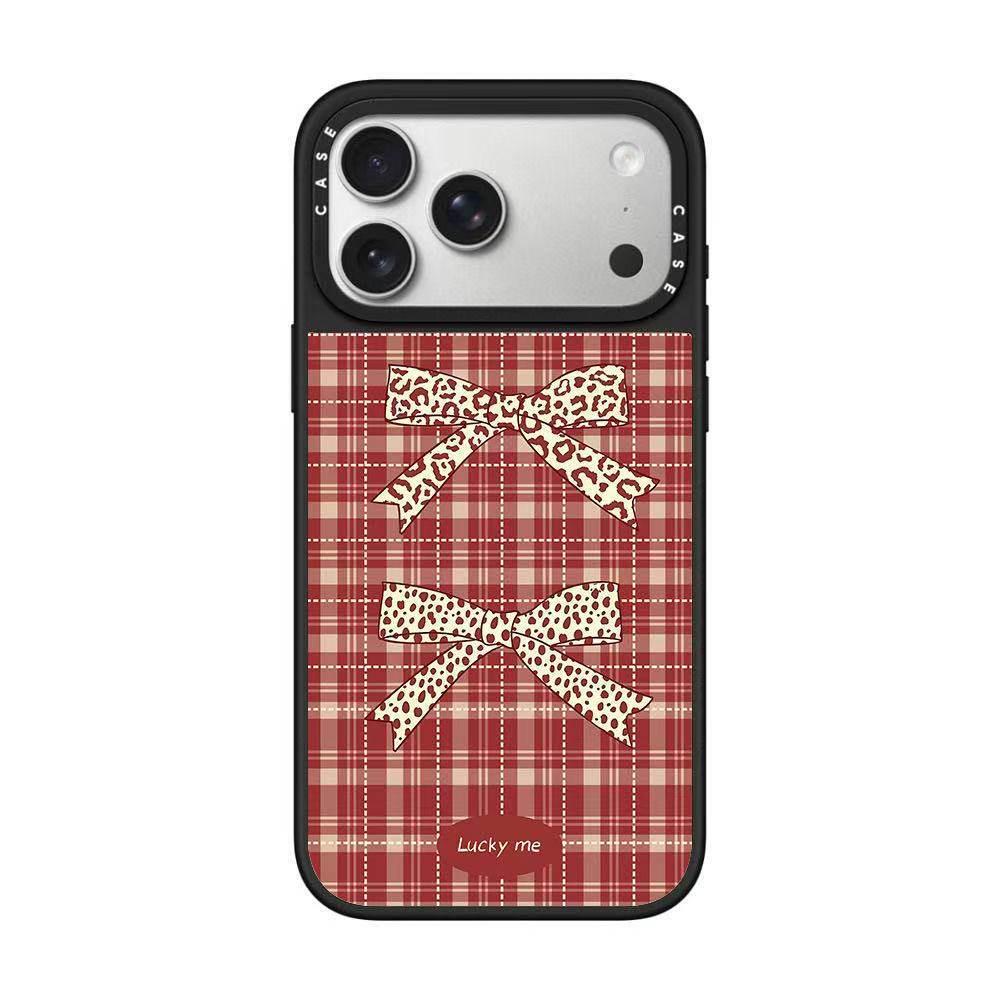 

Purple Leopard Bow iPhone 17 Pro Max Case, Fits 14 Pro, 13, and 12 16 Pro Max