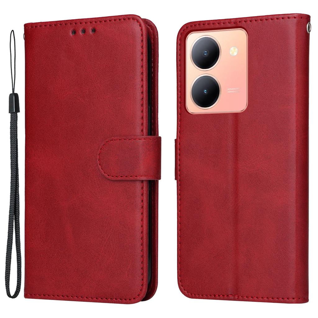 For Vivo Y78 (China) 5G/Y36 4G (Global)/Y36 5G (Global) Phone Case Calf Texture Leather Wallet Stand Cover