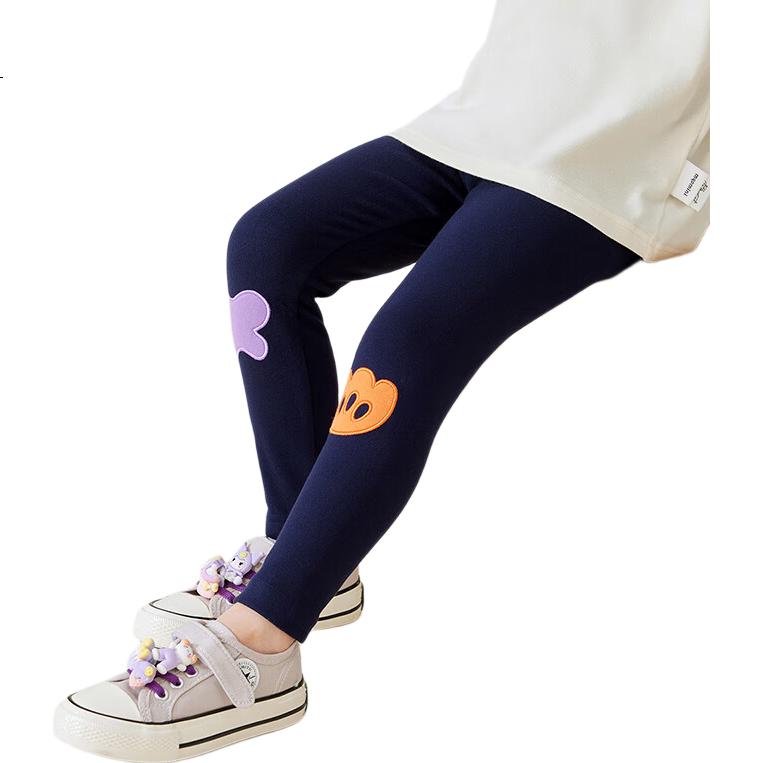 MQDMINI Girls' Leggings Children's Pants Spring and Autumn Casual Trousers Afternoon Garden
