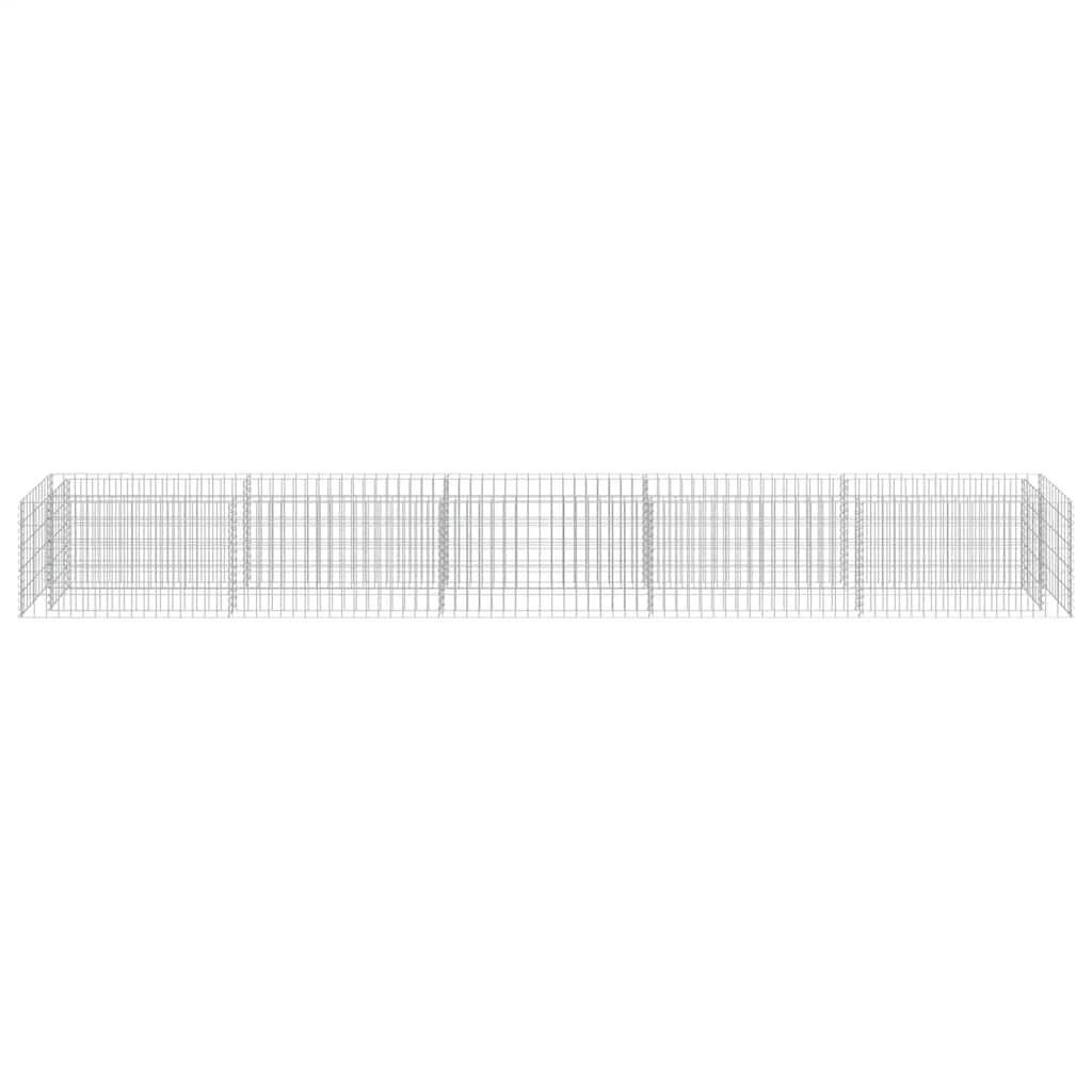 vidaXL Gabionen-Hochbeet Verzinkter Stahl 450×50×50 cm