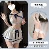 Night Cat Pure Desire Cute Bow Sexy Lingerie Sexy Deep V Uniform Cosplay Sweet Girl Short Skirt No-Take-Off
