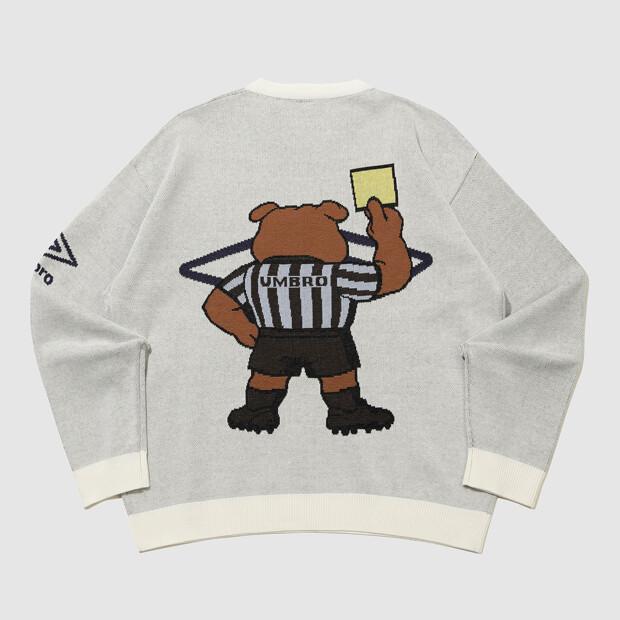 UMBRO Derby Dog Referee Knit Sweater Ivory Ur121Cst31