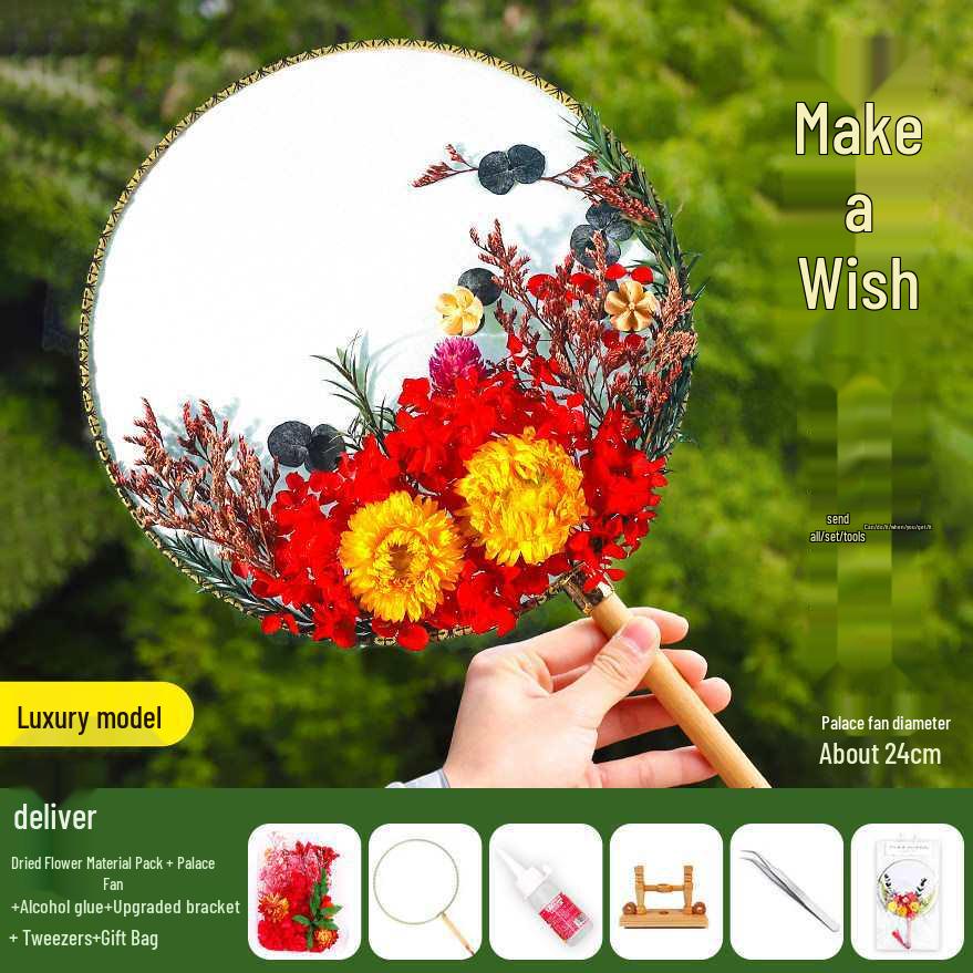 Dried Flower Fan DIY Kit for International Women's Day - Team Building & Handmade Gift