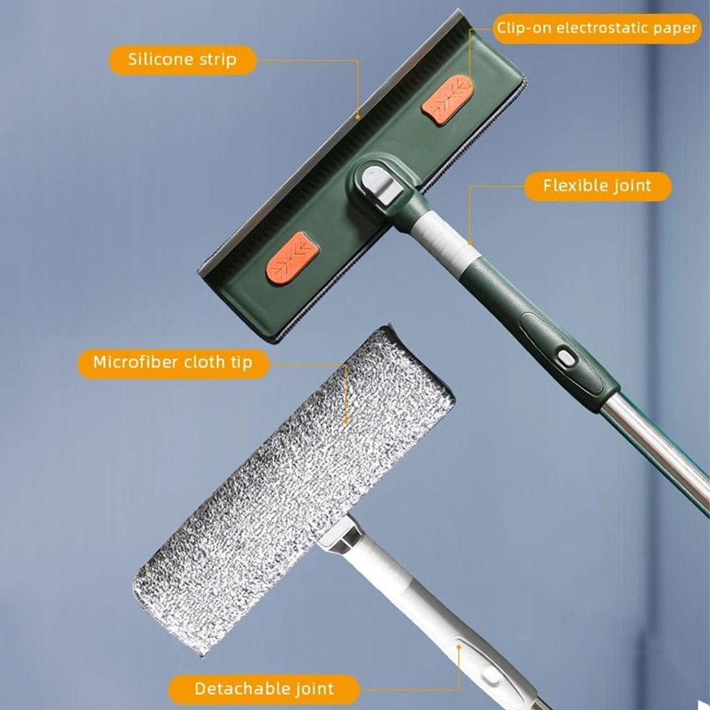 Extension Pole Window Cleaner Shower Squeegee Crevice Brush  Household Clean Supplies