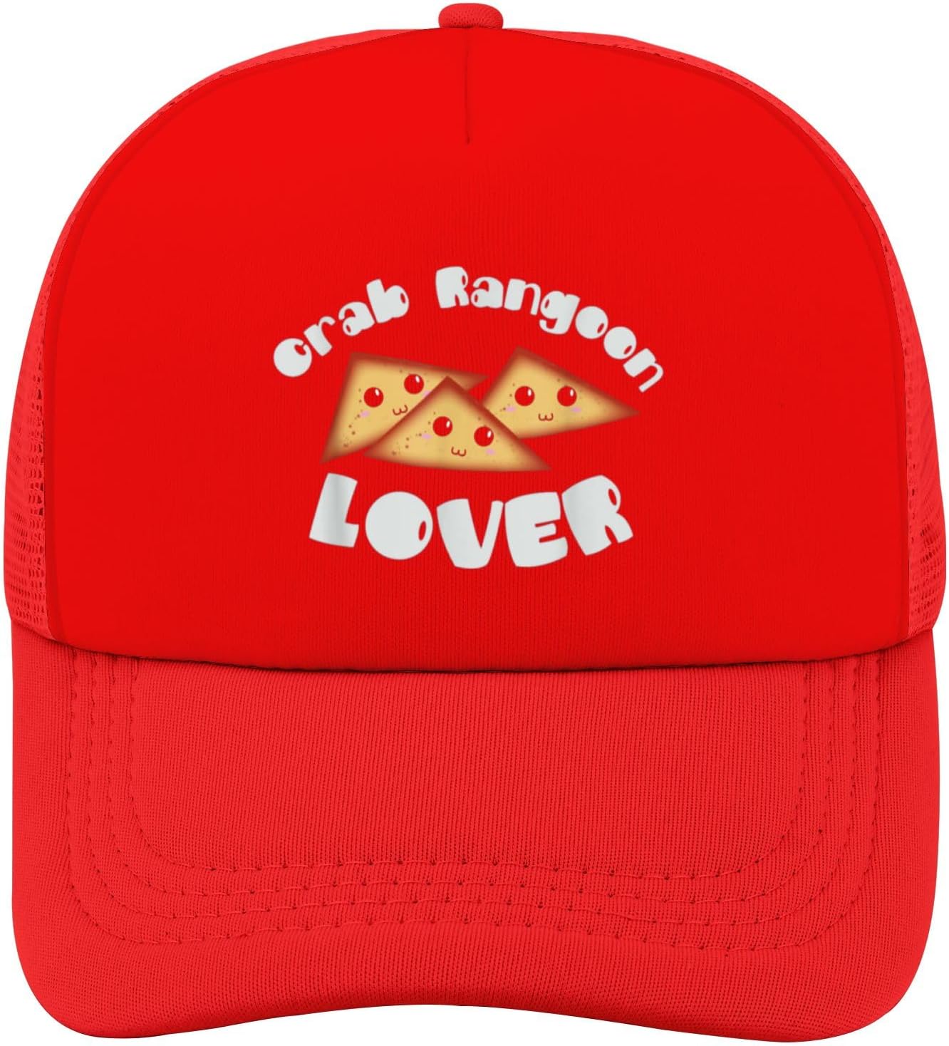 Crab Rangoon Lover Graphic Trucker Hat Polyester Adjustable Unisex Outdoor Cap One Size