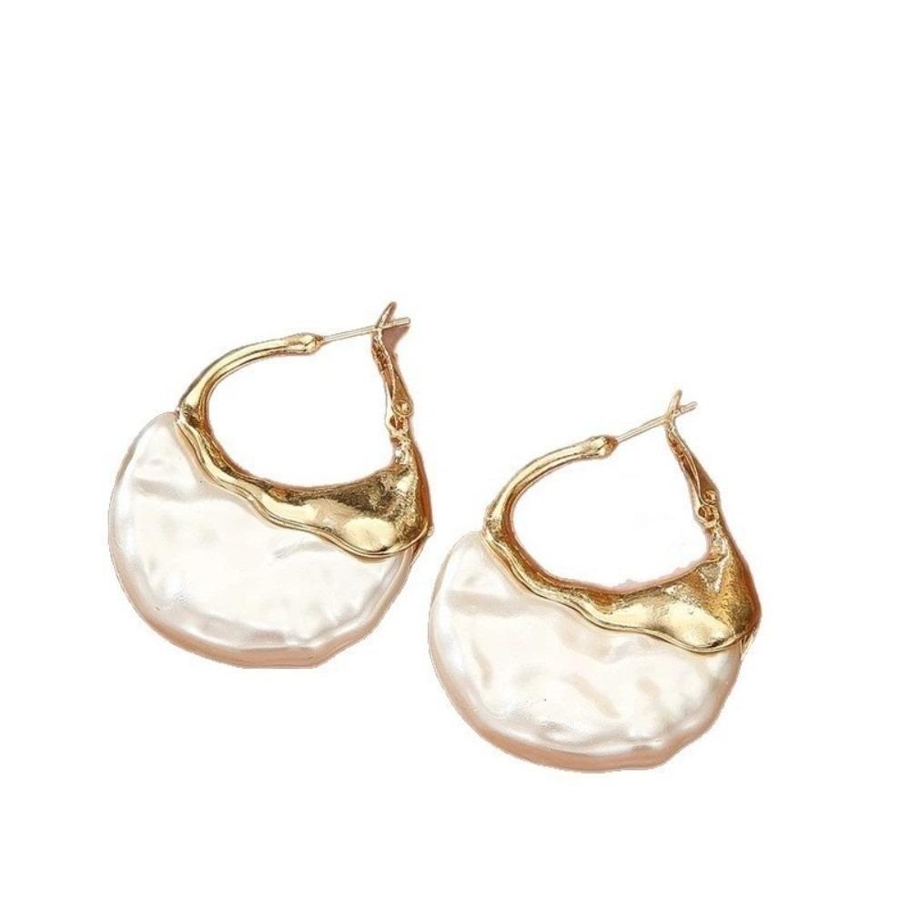 Retro Faux Pearl Earrings Elegant Bag Shape Eardrops Creative Pearl Pendant Danglers  Evening Party