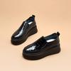 Scarpe basse in pelle primavera e autunno nuova moda suola spessa rialzanti Mori Lefu trend versatili a pedale unico casual scarpe singole