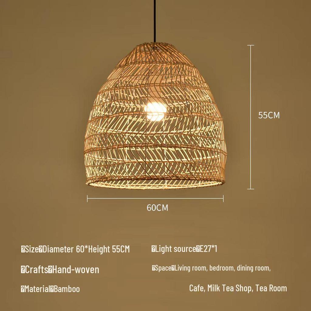 Bamboo Weaving Pendant Lamp - Zen Tea Room & Restaurant Lighting, New Chinese Style Rattan Lantern