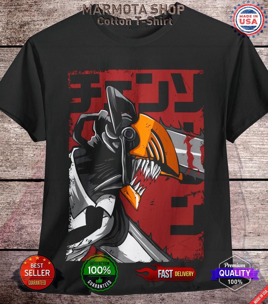 

Denji Chainsaw Man Shirt Anime Tee T-Shirt Manga Otaku Makima Unisex All Size L