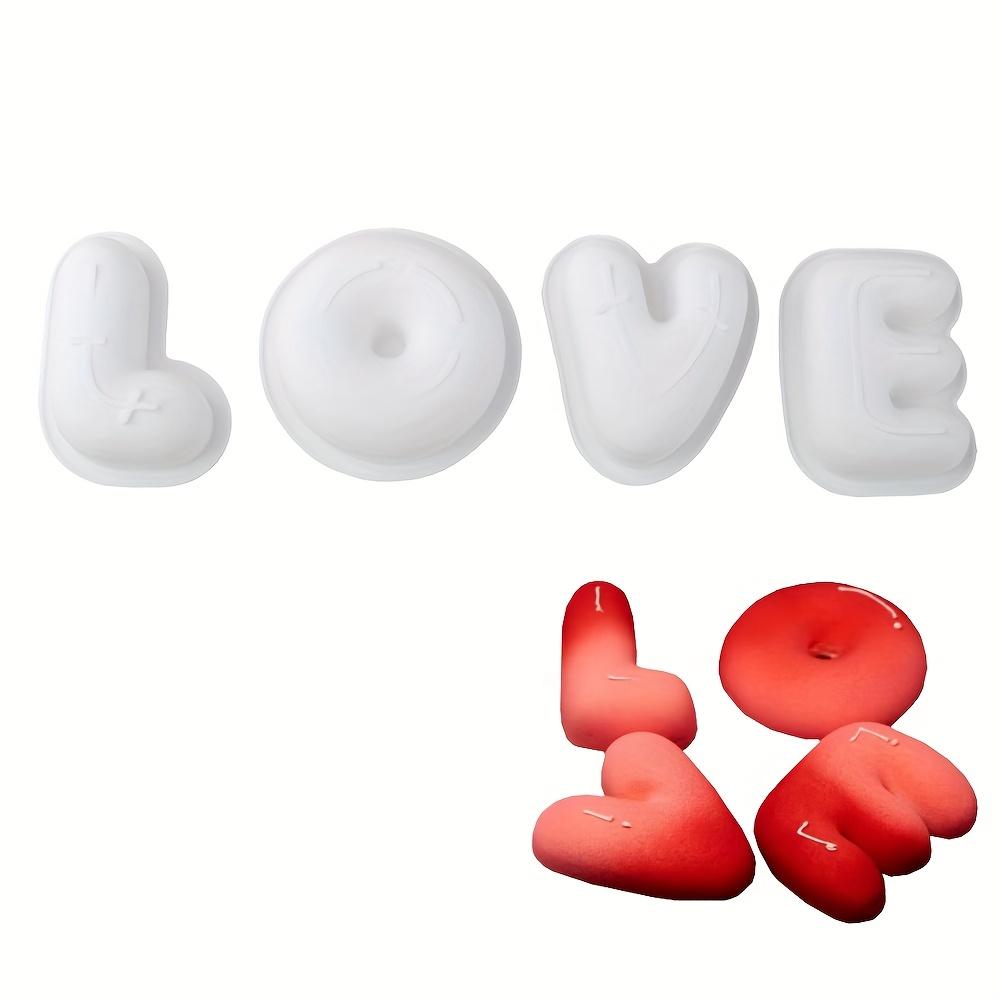 4pcs LOVE Silicone French Mousse Cake Mold Set for Valentine's Day and Chinese Valentine's Day Dessert Baking