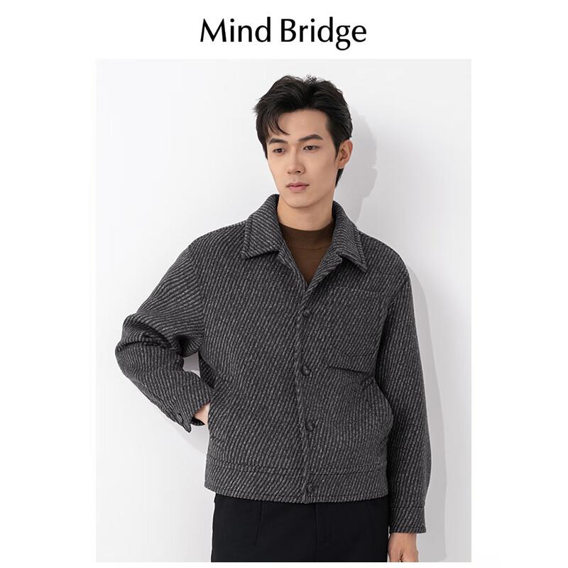 

Mind Bridge Men s Short Wool Blend Coat M0224B72471 XL