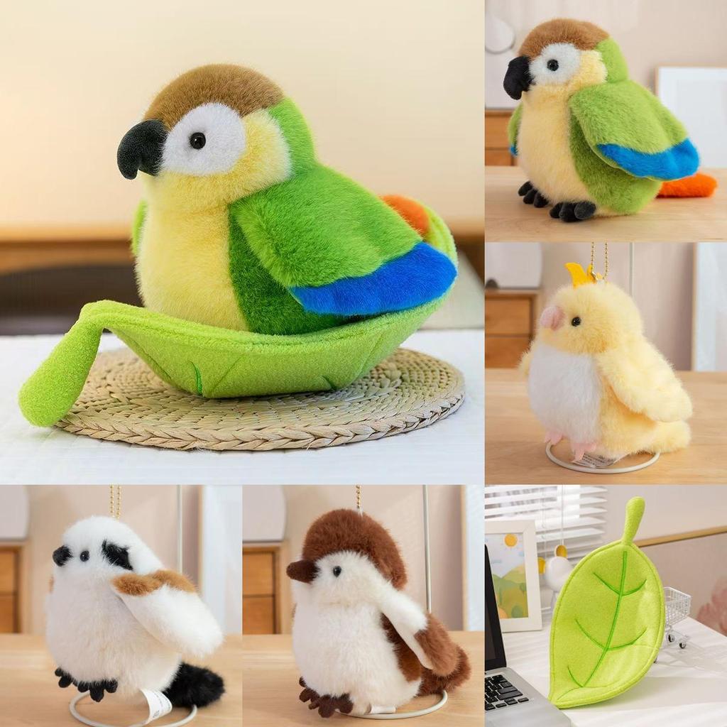 Animal Plush Toy Parrot And Sparrow Soft Stuffed Figures For Kids Gift
