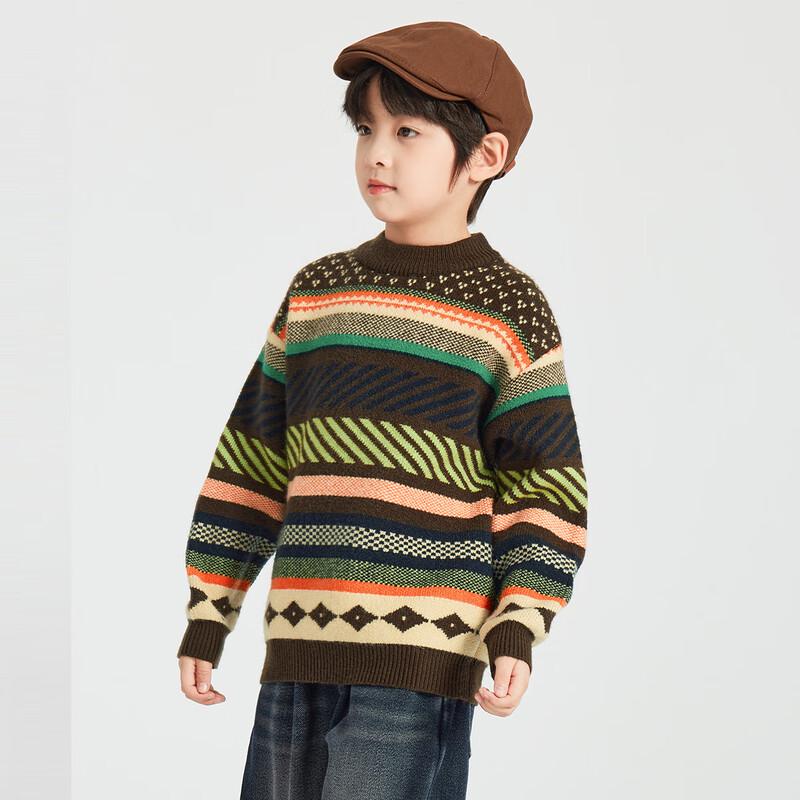 Chlapecký měkký svetr s retro vzorem