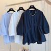 Summer New Design Shirt for Women Korean Style Loose Splicing Casual Versatile Top