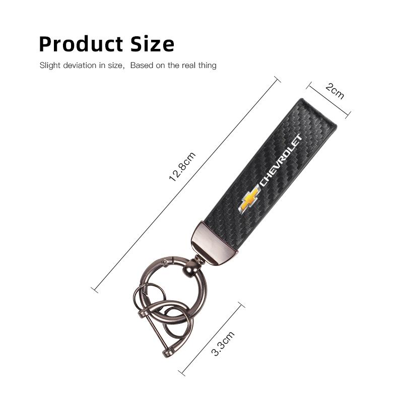 Carbon Fiber Leather Car Key Chain Keyring Keychain Pendant For Chevrolet Captiva Impala Groove Sonic Trax Aveo Matiz Spark Onix