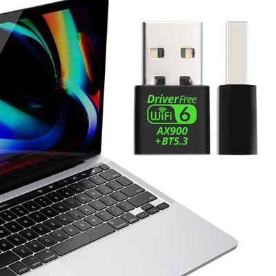 USB WiFi 6 Bluetooth-Compatible 5.3 Adapter 2in1 Dongle Dual Band 2.4/5.8GHz Mini USB WiFi Dongle USB WiFi Adapter for PC/Laptop