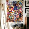 Sonic the Hedgehog Wall Tapestry Aesthetic Wall Hanging Printed Fabric Blanket Decorative Tapestries for Bedroom Living Room Home Decor