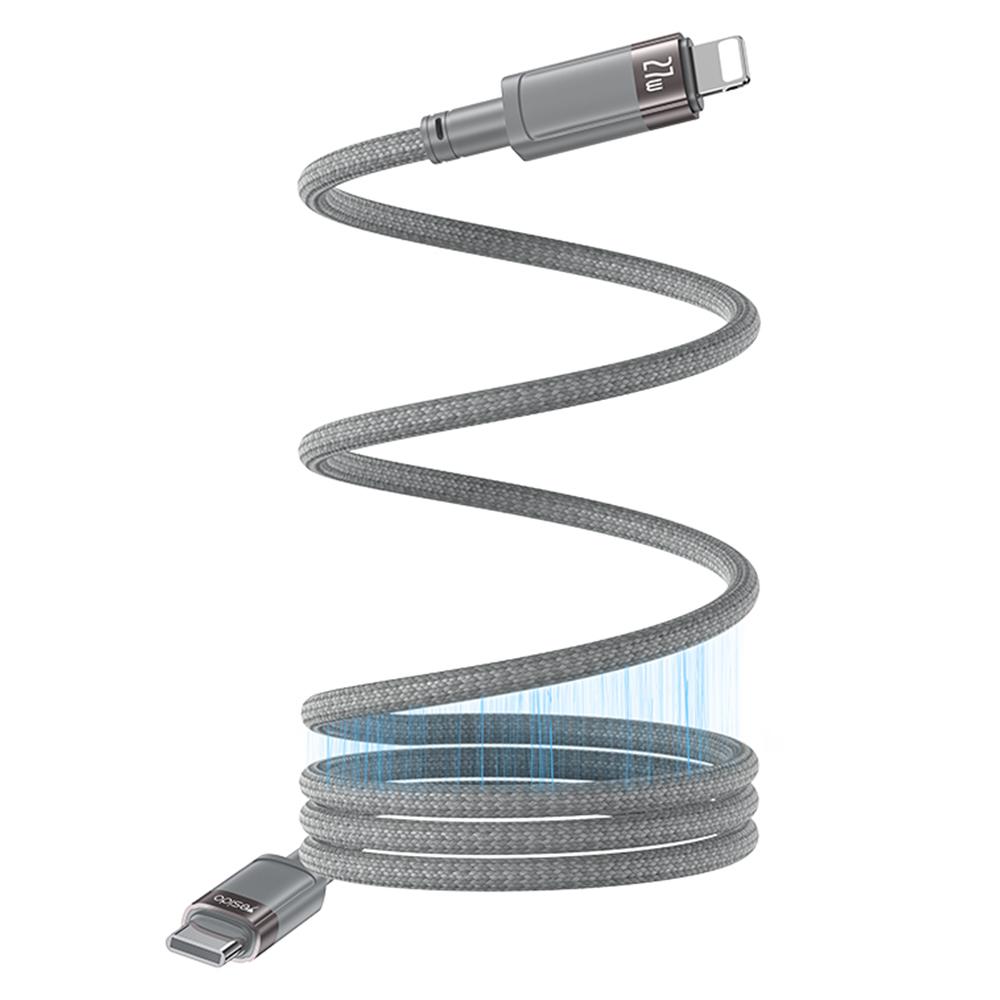 YESIDO CA172L Type-C to iP Magnetic Cable Braided Data Sync Charging Cord A