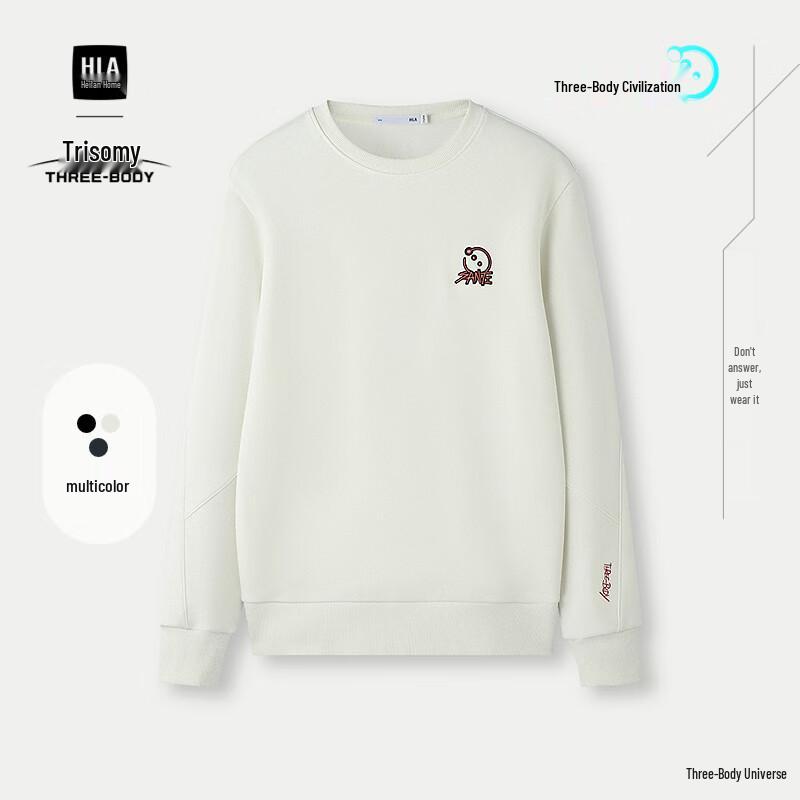 

HLA Men s Three-Body Problem Embroidered Pullover Sweatshirt XL