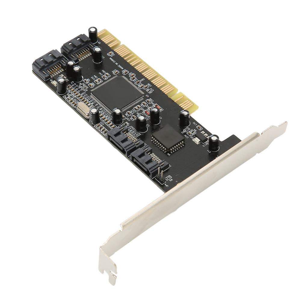 PCI to 4 Port SATA Card 4 Independent Serial ATA Channels 1.5Gbps Transfer PCI SATA Controller for
