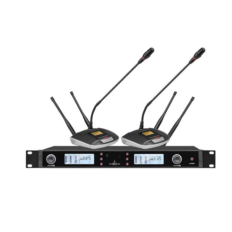 Wireless Professional Microphone Set with Anti-Howling for Karaoke, Meetings, and Performances