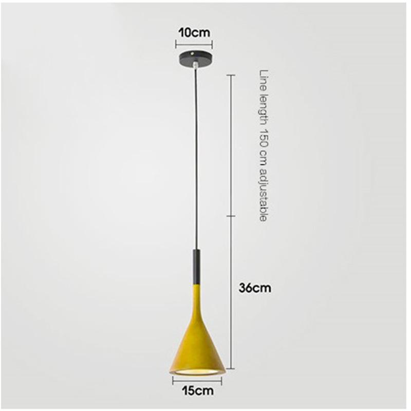 Nordic Wrought Iron Pendant Light - Modern Creative Single-Head Lamp for Restaurant, Bar, Bedroom, and Bedside.