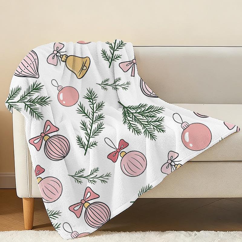 Plush Flannel Fleece Christmas Throw Blanket – Soft, Warm, Machine-Washable Cozy Blanket for Home, Office Napping & Holiday Use