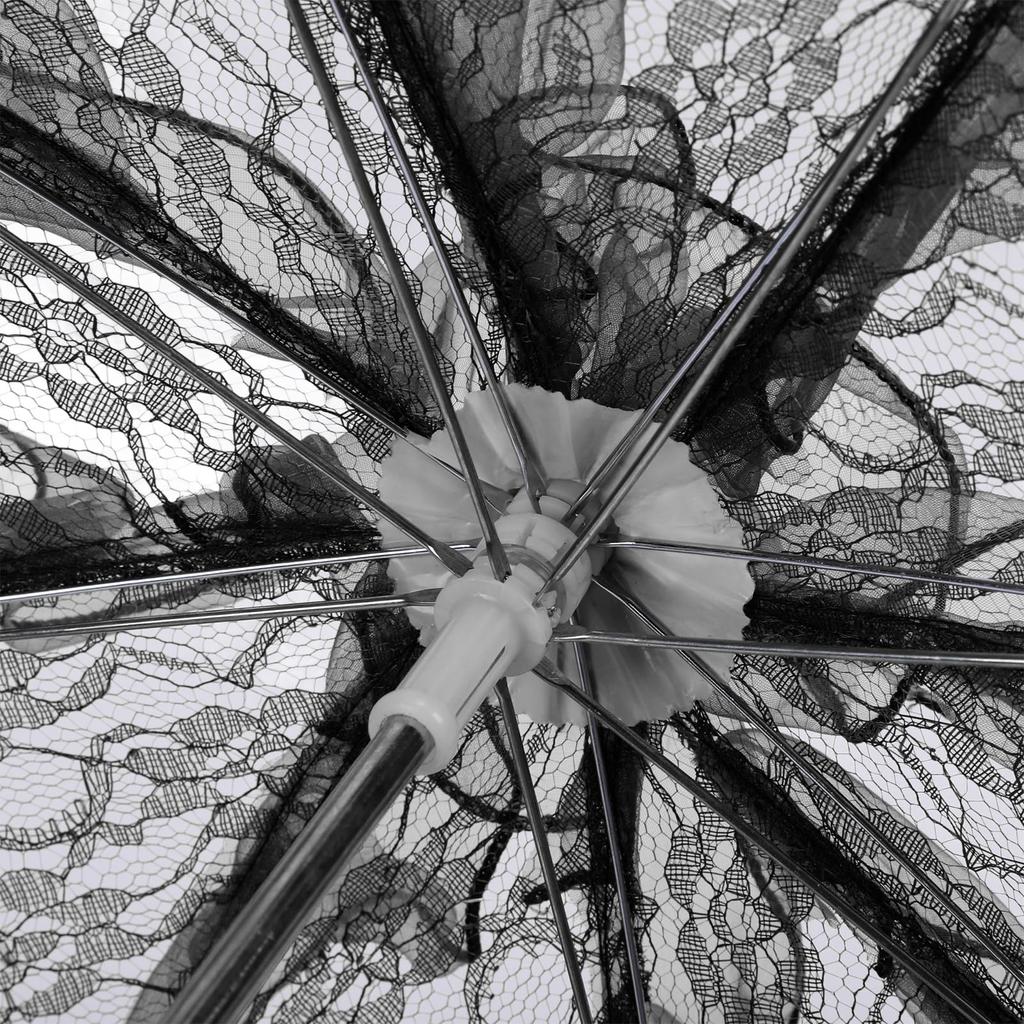 Zerodis Lace Parasol Umbrella 60cm (Black)