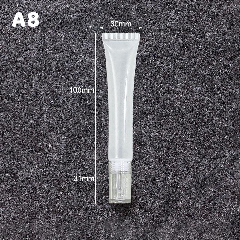 1Pcs 20ml Empty Squeeze Soft Containers PE Transparent Lip Gloss Tubes Bottle Sample Bottle Refillable Lip Gloss DIY Container