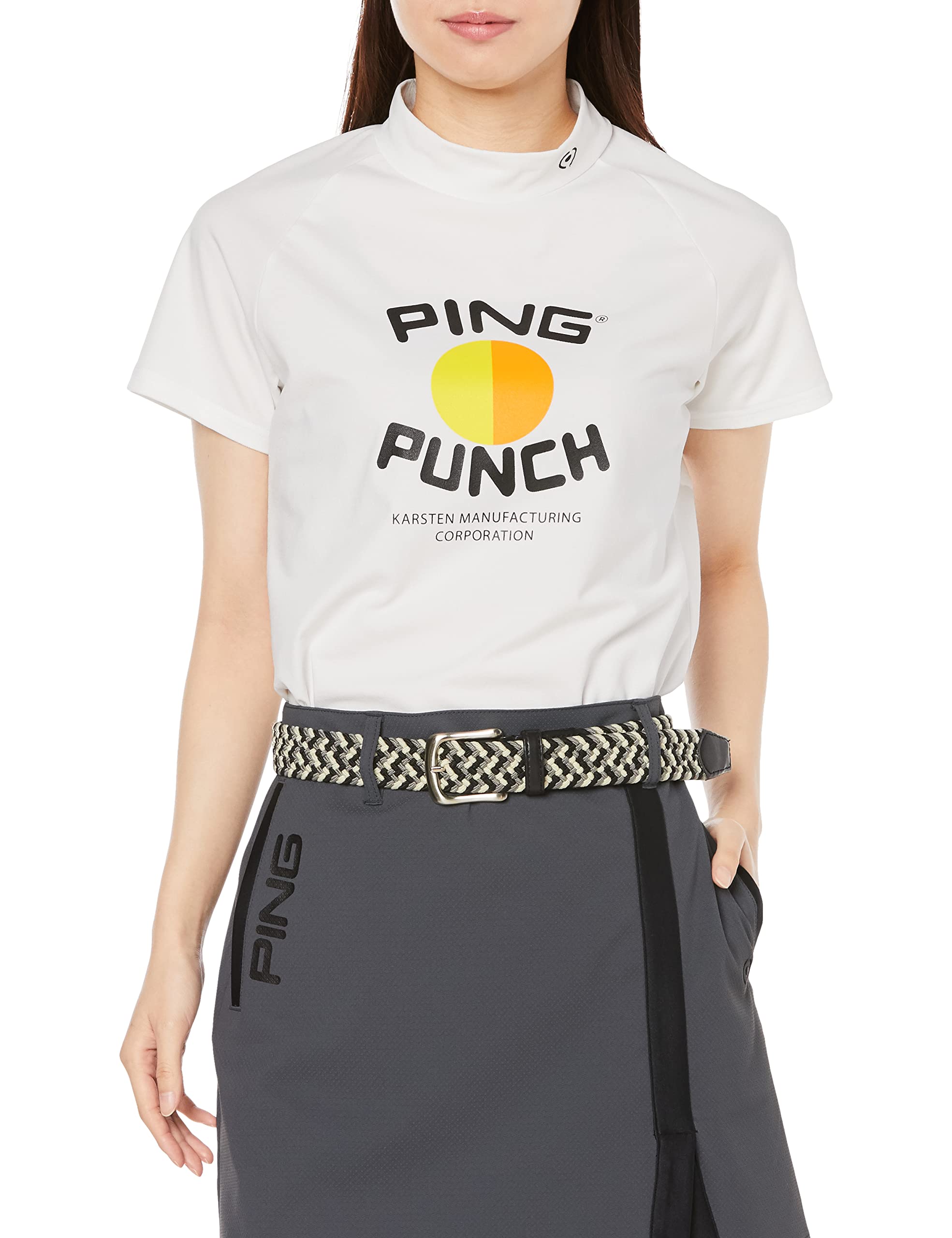 

Женская футболка с коротким рукавом Ping Apparel (ИСКРА-С: Стрейч, Модифицированный воротник) / Гольф / 622-3168202 030_Белый, Размер M