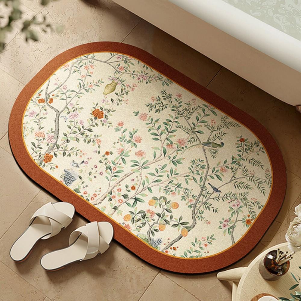 

Bathroom Anti-Slip Mat Super Absorbent Quick-Dry Doormat Easy-to-Clean Home Mat for Bathroom Entrances kitchen 40X60CM(1.3X2FT