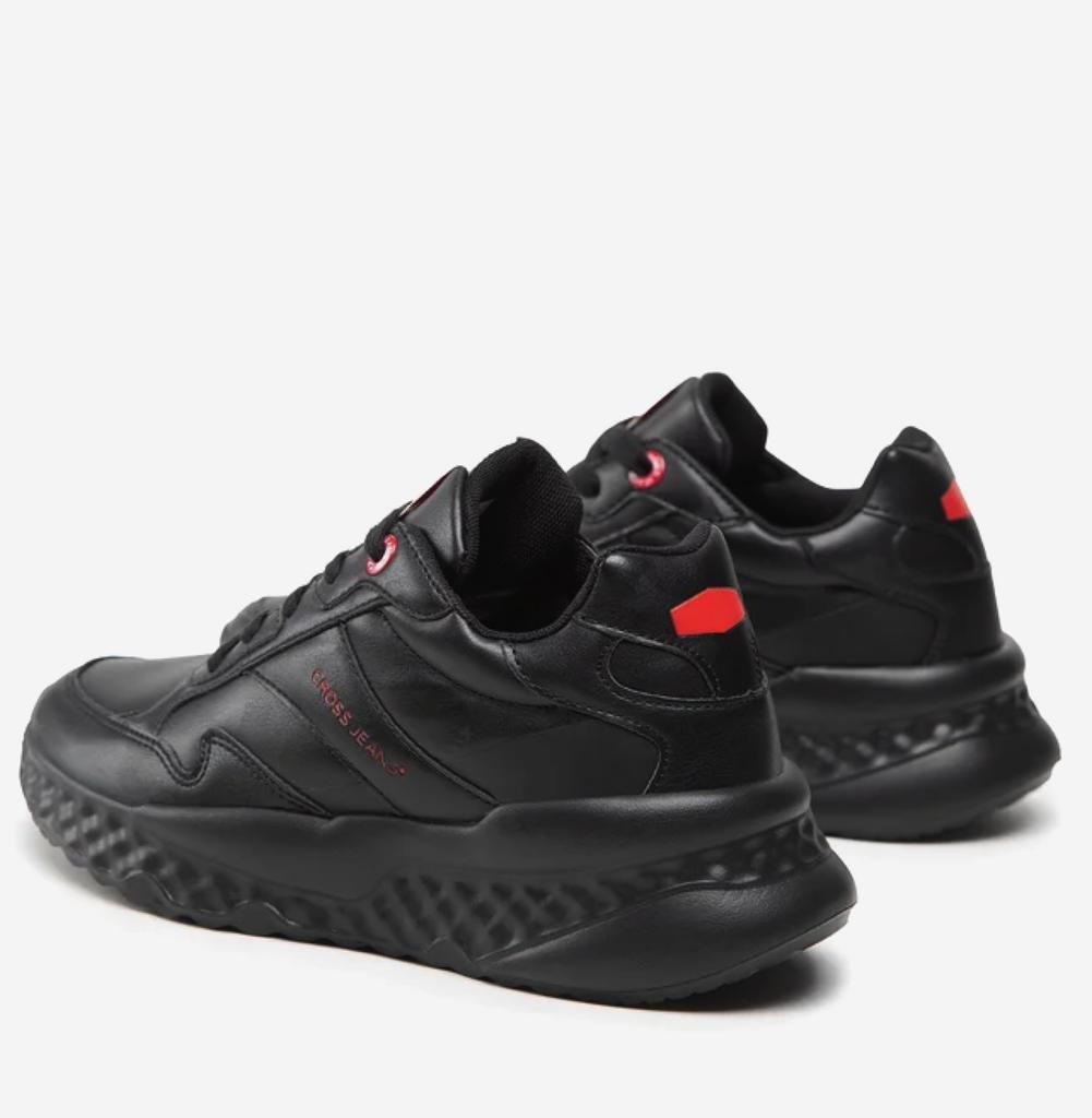 Cross Jeans KK2R4023C - Black Women's Sneakers Made of Eco-leather, Sports Shoes
