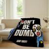 Rapper A-Asap-Rocky Don't Be Dumb Blanket Warm Soft Suitable For Bedroom Sofa Bed Living Room Office Travel Camping Gifts